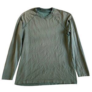 Lululemon Men's Sz L Olive Green Swiftly Tech Long Sleeve Crew Neck Activewear